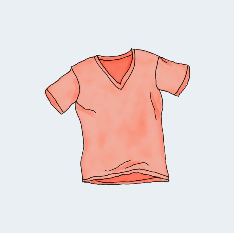 vneck-tee-2.jpg Dummy-Neck T-Shirt - تصویر 1